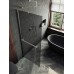 Душевая перегородка Maybah Glass 1090x1950 в широком профиле Хром маовый стекло графитовое