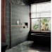 Душевая перегородка Maybah Glass 1090x1950 в широком профиле Хром матовый стекло сатиновое
