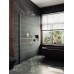 Душевая перегородка Maybah Glass 1090x1950 в широком профиле Хром матовый стекло сатиновое