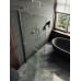 Душевая перегородка Maybah Glass 1090x1950 в широком профиле Хром матовый стекло сатиновое
