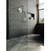 Душевая перегородка Maybah Glass 1090x1950 в широком профиле Хром матовый стекло сатиновое