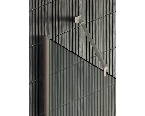 Душевая перегородка Maybah Glass 1090x1950 в широком профиле Хром матовый стекло сатиновое