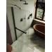 Душевая перегородка Maybah Glass 1090x1950 в широком профиле Черный стекло сатиновое