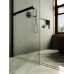 Душевая перегородка Maybah Glass 1090x1950 в широком профиле Черный стекло сатиновое