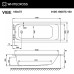 Акриловая ванна Whitecross Vibe 180x75 0105.180075.100.LINENANO.GL с гидромассажем