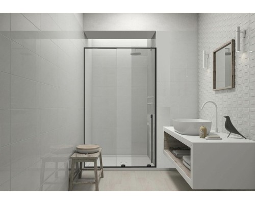 Душевая дверь Allen Brau Fantasy 140 3.11008.31 профиль Черный матовый стекло прозрачное