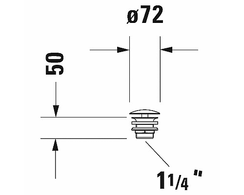 Донный клапан Duravit 0050241000 Хром