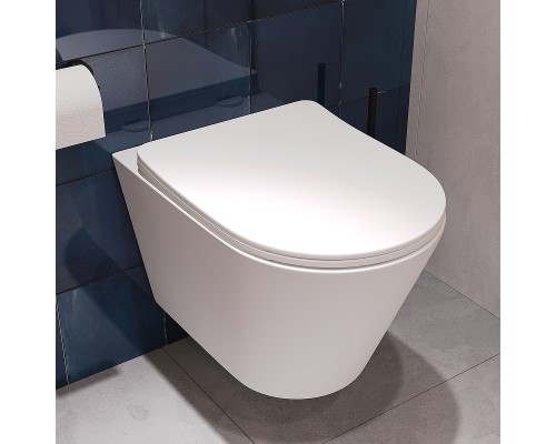 Унитаз Aqueduto Cone CON0120 подвесной Белый матовый с сиденьем Микролифт