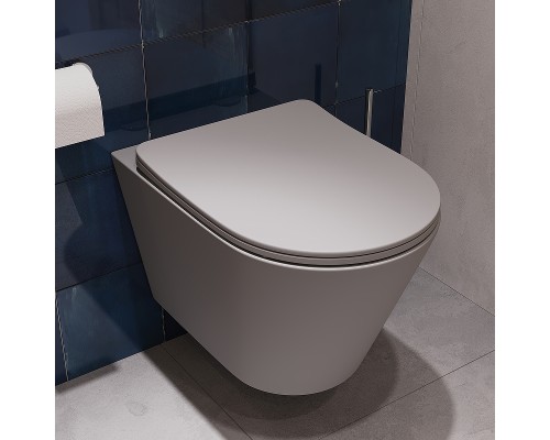 Унитаз Aqueduto Cone CON0130 подвесной Серый матовый с сиденьем Микролифт
