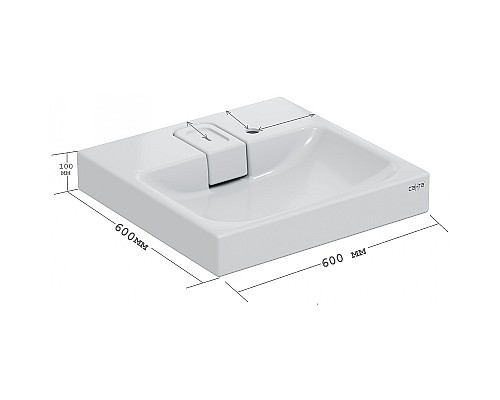Раковина СанТа Венера 60 900162 на стиральную машину Белая