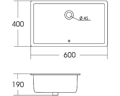 Раковина Orange 60 B02-600W Белая глянцевая
