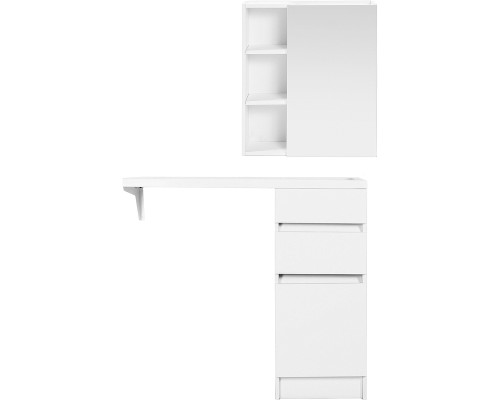 Тумба с раковиной Orange Sistema 100 R ST-40TUW+RAR Белая глянцевая