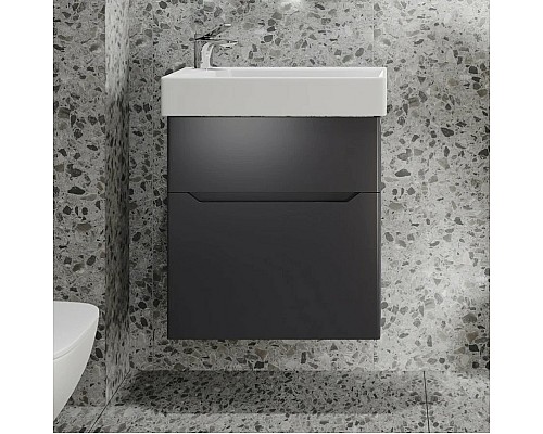 Тумба под раковину Jorno Folk 55 Folk.01.55/P/A/JR подвесная Антрацит