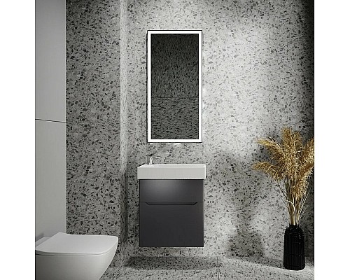 Тумба под раковину Jorno Folk 55 Folk.01.55/P/A/JR подвесная Антрацит