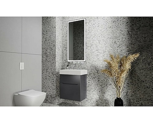 Тумба под раковину Jorno Folk 55 Folk.01.55/P/A/JR подвесная Антрацит