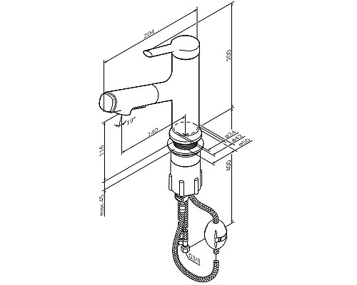 Смеситель для раковины AM.PM X-Joy F85B02900 Хром