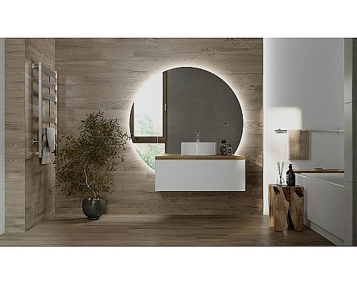 Зеркало Jorno Solis New 34 SolN.02.34/W/JR с подсветкой с бесконтактным выключателем