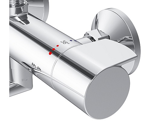 Смеситель для ванны AM.PM X-Joy F85A50900 универсальный с термостатом Хром