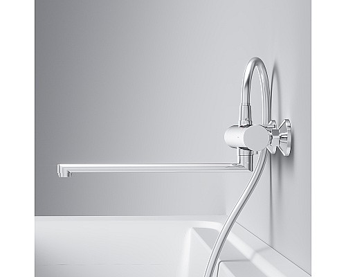 Смеситель для ванны AM.PM X-Joy F85A50900 универсальный с термостатом Хром