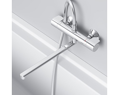 Смеситель для ванны AM.PM X-Joy F85A50900 универсальный с термостатом Хром