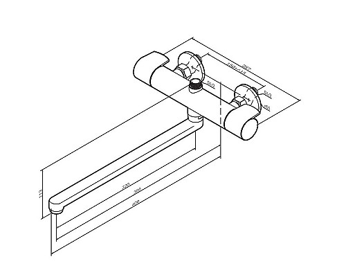 Смеситель для ванны AM.PM X-Joy F85A50900 универсальный с термостатом Хром