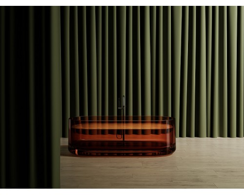 Ванна из полиэфирной смолы Abber Kristall 170х75 AT9708Opal Коричневая без гидромассажа