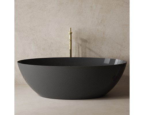 Карбоновая ванна Abber Karbon 180x85 AK9002-1.8 Черная без гидромассажа