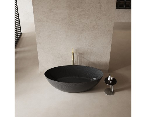 Карбоновая ванна Abber Karbon 180x85 AK9002-1.8 Черная без гидромассажа