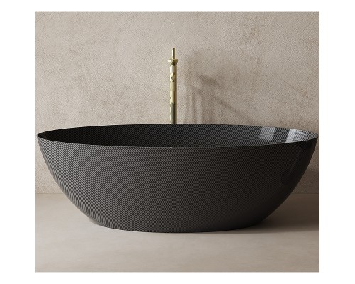 Карбоновая ванна Abber Karbon 180x85 AK9002-1.8 Черная без гидромассажа