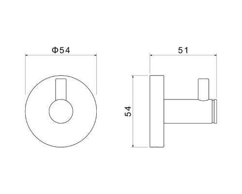 Крючок Schein Kahlo 9111MB Черный матовый