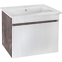 Тумба под раковину Runo Модена 65 00-00001424 подвесная Железный камень Белая