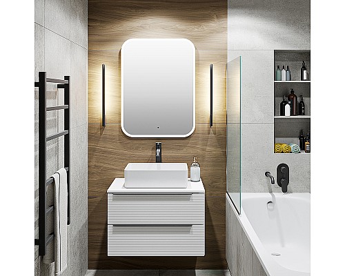 Тумба под раковину Runo Орлеан 70 00-00002023 подвесная Белая