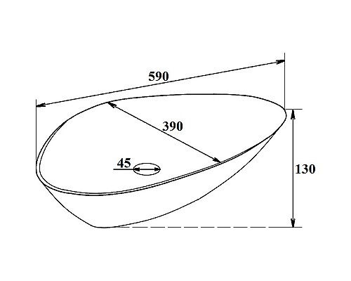 Раковина-чаша Runo Trezo 60 00-00001360 Белая