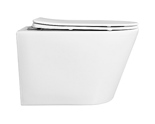 Комплект унитаза с инсталляцией Aquatek Set Aquatek Вега-010 4в1 с сиденьем Микролифт и клавишей смыва Хром глянцевый