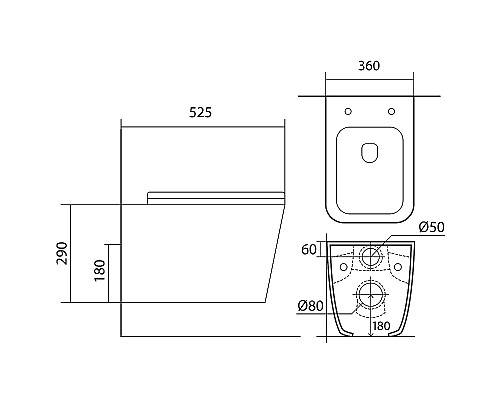 Комплект унитаза с инсталляцией Aquatek Set Aquatek Либра N KDI15 с сиденьем Микролифт и Белой клавишей смыва