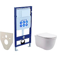 Комплект унитаза с инсталляцией Aquatek Set Aquatek Классик с сиденьем Микролифт
