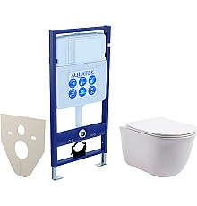 Комплект унитаза с инсталляцией Aquatek Set Aquatek Классик с сиденьем Микролифт