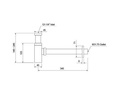 Сифон для раковины Aquatek AQ6013CR Хром