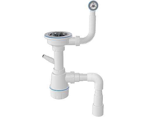 Сифон для кухонной мойки Nova 1048 Белый