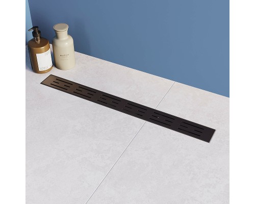 Душевой лоток RGW Drain Leo-30-60 60213060-04 с Черной матовой решеткой