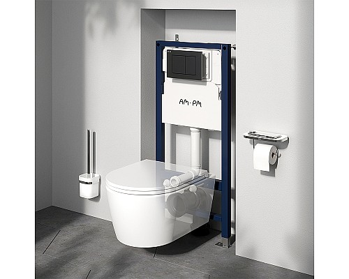 Инсталляция AM.PM PrimeFit I012709.0101 для унитаза с Белой глянцевой клавишей смыва