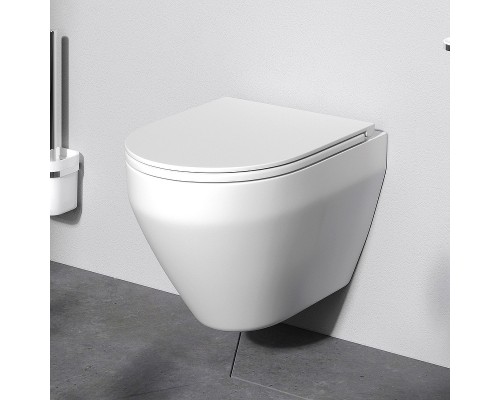 Комплект унитаза с инсталляцией AM.PM Spirit V2.0 FlashClean IS100138.701700 с сиденьем Микролифт и Черной матовой клавишей смыва