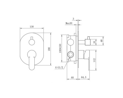 Душевая система Berges Nardis 3R 071013 Хром