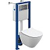Комплект унитаза Cersanit City Smart CO DPL EO slim LP с инсталляцией Vector 64917 с сиденьем Микролифт