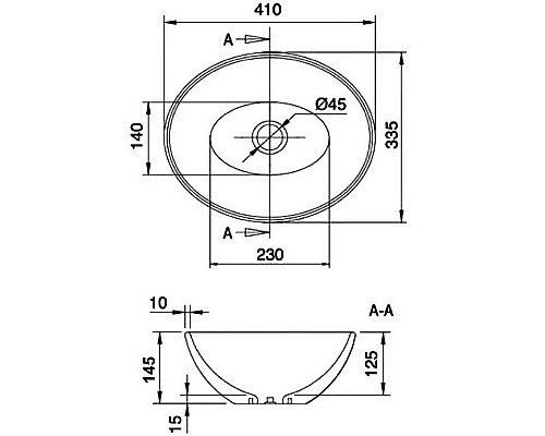 Раковина-чаша Maretti Eleganza 41 EN13NS87-844 Белая