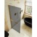 Душевая перегородка Maybah Glass MGD-730-3ш 790x1950 в широком профиле Золото стекло графитовое матовое