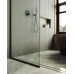 Душевая перегородка Maybah Glass 890x1950 в узком профиле Черный стекло сатиновое