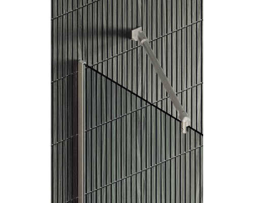 Душевая перегородка Maybah Glass MGD-732-5у 890x1950 в узком профиле Хром матовый стекло прозрачное