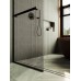 Душевая перегородка Maybah Glass 890x1950 в узком профиле Черный стекло бронзовое