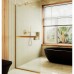 Душевая перегородка Maybah Glass MGD-737-3у 890x1950 в узком профиле Золото стекло сатиновое